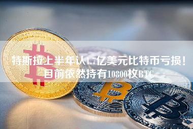 特斯拉上半年认1.7亿美元比特币亏损！目前依然持有10800枚BTC